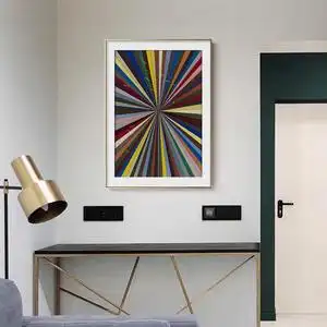 彩色线条装饰画图片