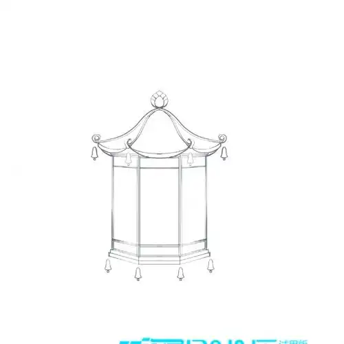 宫灯线稿