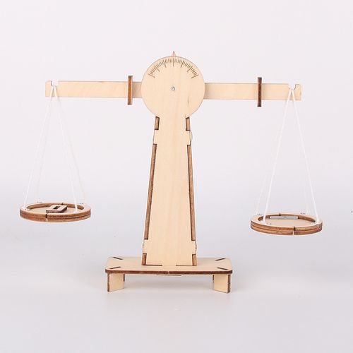 不舍天真木制天平小制作diy科技小发明学生手工科学实验器材料创意