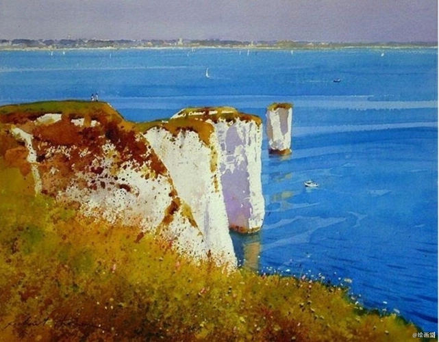 理查德·索恩,英国画家,richard·thorn,水彩画风景,水彩画大海,水彩