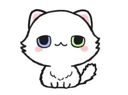 波斯猫简笔画步骤