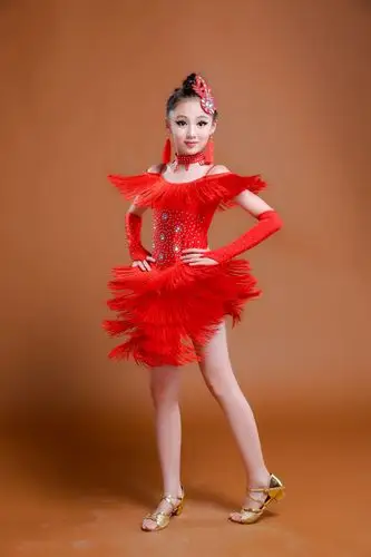 儿童拉丁舞演出服少儿女童拉丁舞裙演出表演