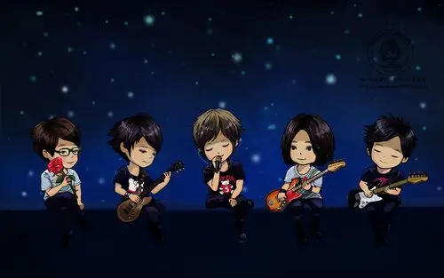 求五月天的的一张清晰卡通图背景是星空的