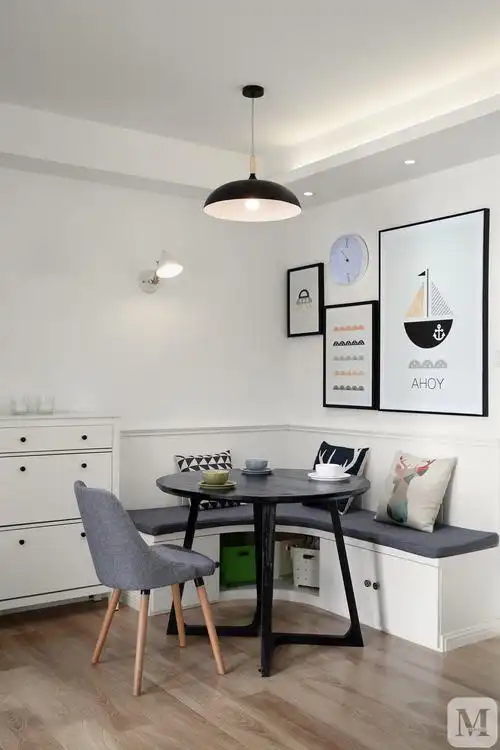 简欧餐厅背景墙装修效果图