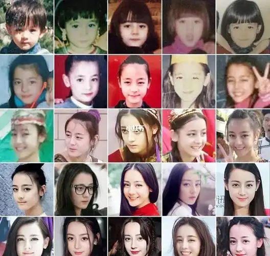 迪丽热巴的童年照