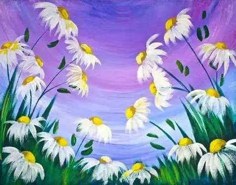 非常简单唯美的水粉画