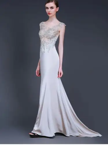 高贵性感拖尾晚宴会主持人晚礼服2017新款时尚优雅鱼尾长款显瘦女