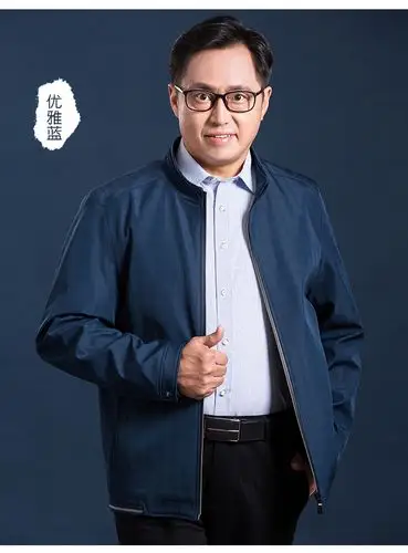 中年夹克男2016秋装新款男士外套40-50岁中老年胖爸爸装父亲上衣