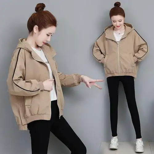 小个子早秋衣外套2021年新款女春秋装时尚百搭短款夹克品牌1001y