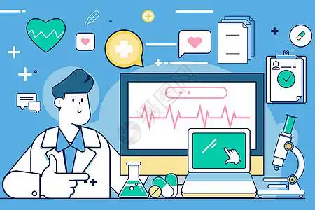 医学显微镜插画