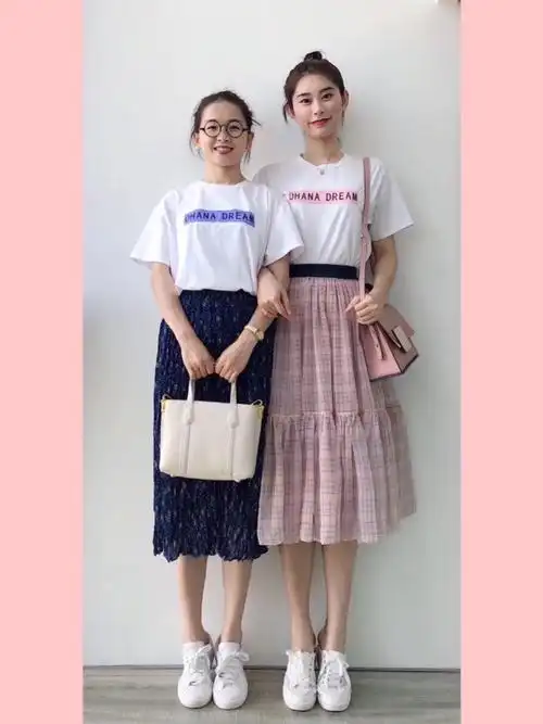 170和160的闺蜜穿搭简约穿搭