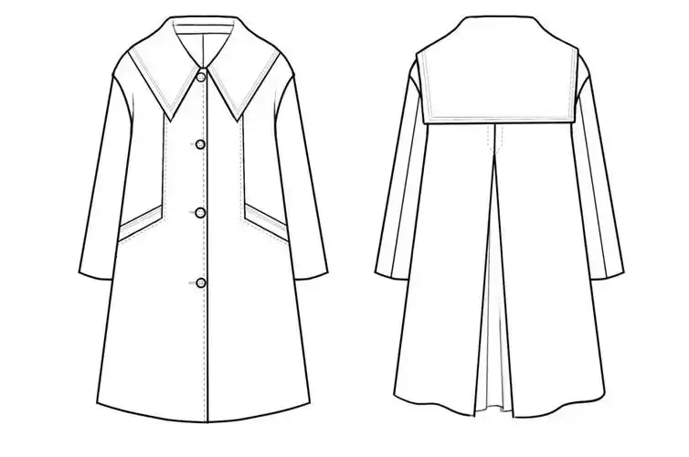 大衣款式图