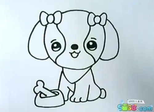 怎么画一只可爱的小狗,关于小狗的画画教程