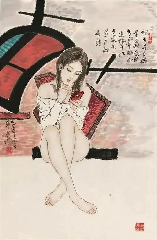 他的水墨人体艺术,美的令人心醉|绘画|仕女|画坛_网易订阅