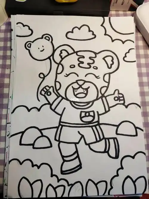 原作者@李小旭#简笔画  #儿童简笔画  #老虎儿童画