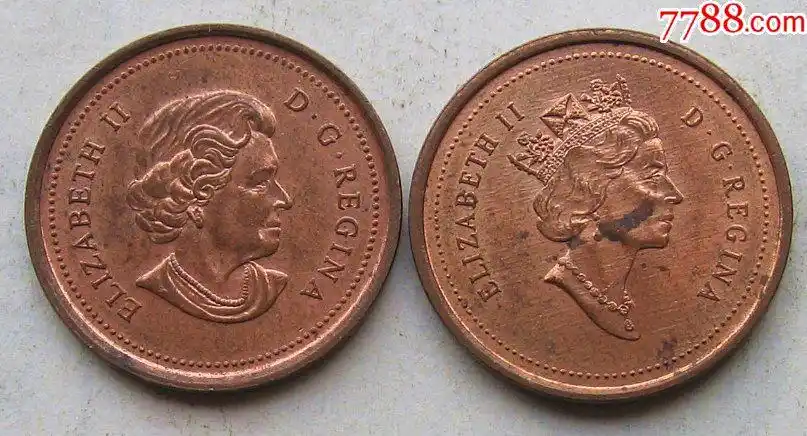 加拿大硬币1分二种