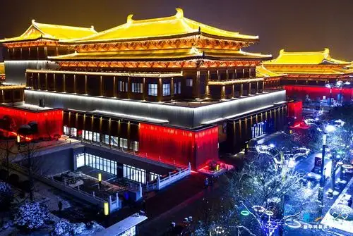 夜幕下的西安大唐不夜城 让人梦回盛唐(组图)