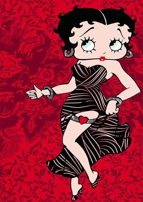 5d钻石画美女圆钻满钻卡通贝蒂十字绣钻石绣装饰画源头一件代发