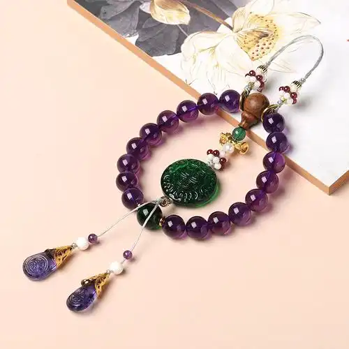 富察容音手链女延禧攻略秦岚皇后同款清十八子手串如懿传旗袍压襟橦华