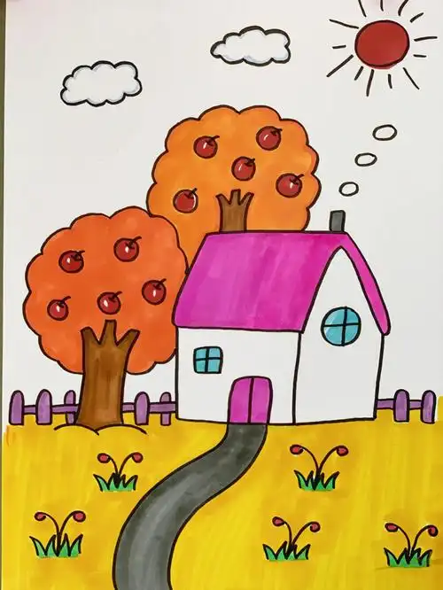 一起来画秋天简笔画合集