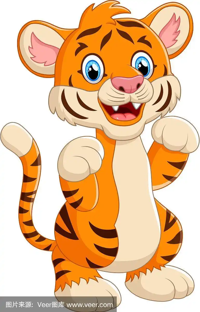 卡通可爱的老虎