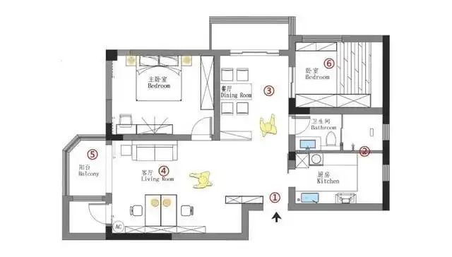 业主是一个幸福的三口之家,设计师对这个问题多多的老房子重新改造