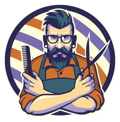 理发店海报插图矢量设计图片素材-矢量的理发店海报插画素材-eps图片