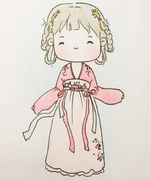 简笔画人物女孩动漫人物精 简笔画古代的女子背影都是那么美卡通人物