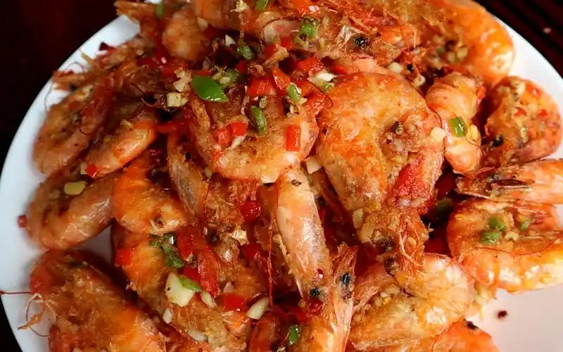 活动作品椒盐虾家常做法配上自己炒的椒盐口感酥脆吃得太过瘾了