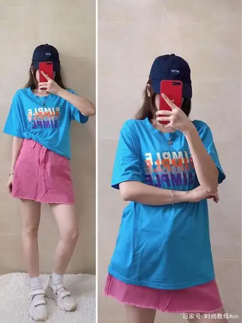 穿t恤别总是"塞衣角",现如今流行"t恤打结"穿法,新潮吸睛