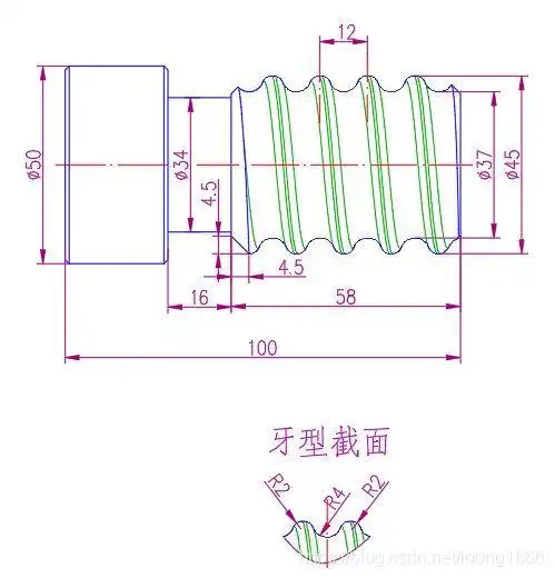 数控车床圆弧螺纹宏程序