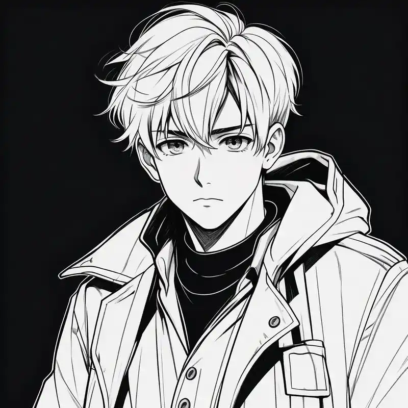 黑白素描头像,男生霸气冷酷上线979815 黑白素描风格的男生头像