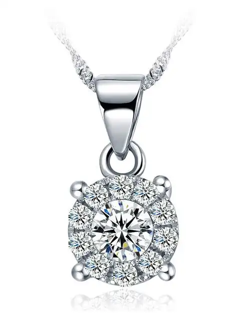 恒久之星 女人花 18k金群镶 钻石吊坠 女款 共36分ij 18k金共36分(13