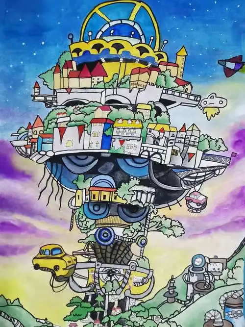 三曹路小学"创新 环保 和谐"科幻画获奖作品展