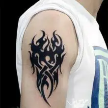 纹身贴洗不掉图腾纹身贴 男小手臂腿部 火焰纹机械手臂半臂花臂防水