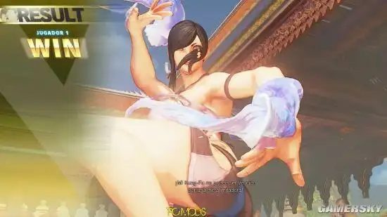 街头霸王5春丽性感肚兜mod这胸膛白得发亮