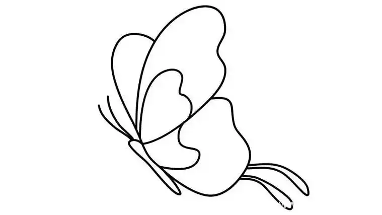 蝴蝶简笔画 蝴蝶简笔画怎么画简单又漂亮 - 童乐福儿童网