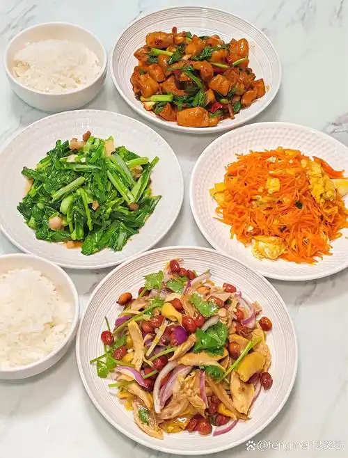 家常菜,午餐家常菜午饭家常菜午餐真实照片 家常在家吃饭家常菜图片