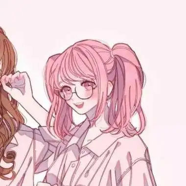 短发动漫闺蜜头像