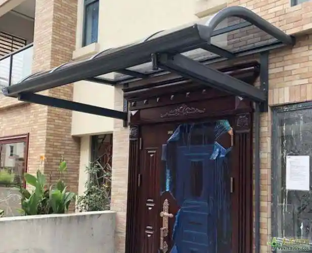 无声门头檐别墅铝合金遮雨棚户外防雨露台小庭院子