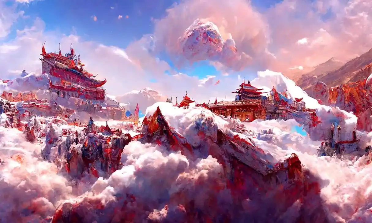 用ai绘画还原盗墓笔记场景之云顶天宫