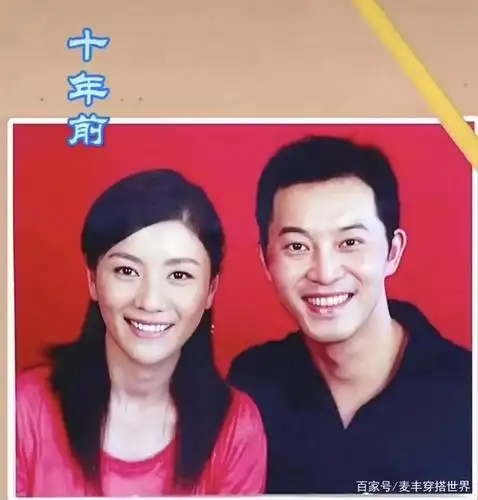 沙溢晒夫妻十年前后合影,自叹脑袋大了一圈,妻子变化不大