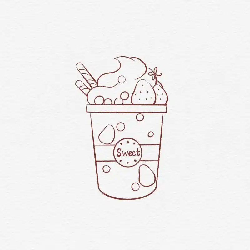 【简笔画·15】奶茶04