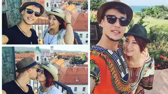 许婧外籍男友帅气赤裸秀雄风