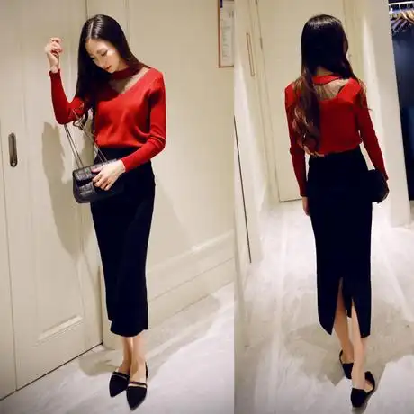 【显瘦一步长裙】_一步长裙图片_针织半身裙价格_搭配分享 - 爱逛街