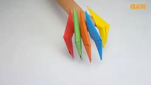 儿童折纸教学 龙抓手指套的折法 折纸大全