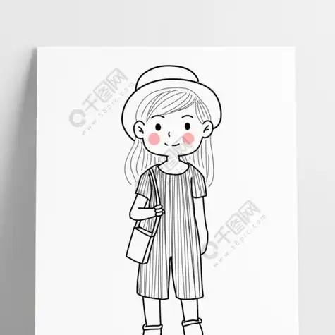 卡通人物简笔画ppt背景图