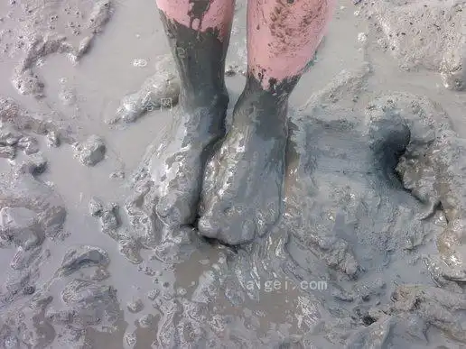 瓦茨, 泥浆, 脏的, 足, 脚, 泥滩徒步旅行(watts, mud, dirty, foot