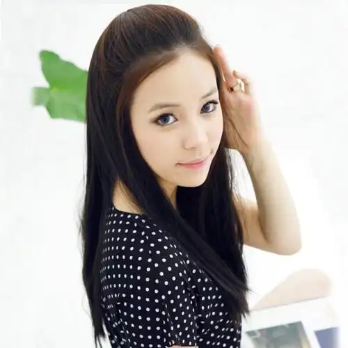 长直发发型图片