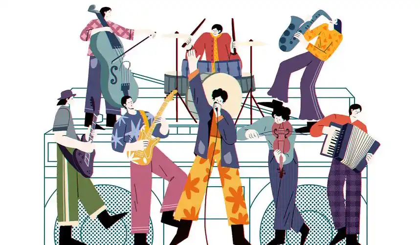 音乐节人物插画